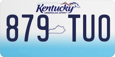 KY license plate 879TUO