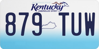 KY license plate 879TUW