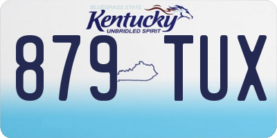 KY license plate 879TUX