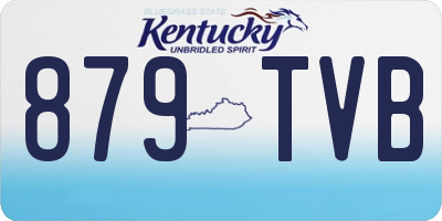 KY license plate 879TVB