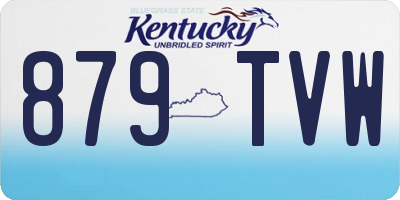 KY license plate 879TVW