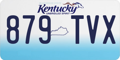 KY license plate 879TVX