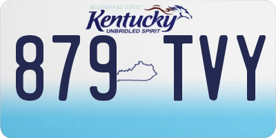 KY license plate 879TVY