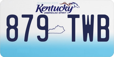 KY license plate 879TWB