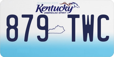 KY license plate 879TWC