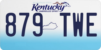 KY license plate 879TWE