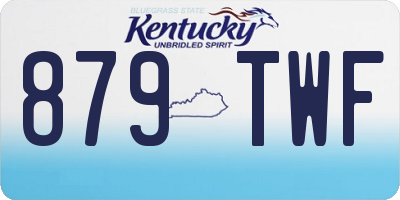 KY license plate 879TWF