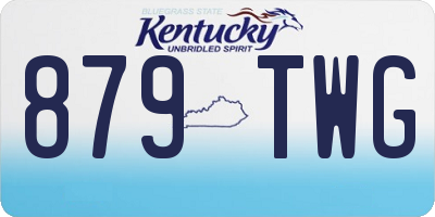 KY license plate 879TWG