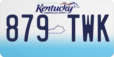 KY license plate 879TWK