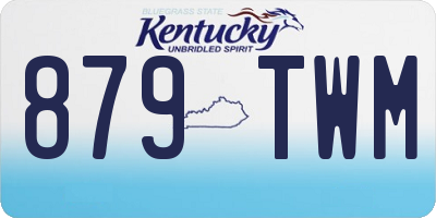 KY license plate 879TWM