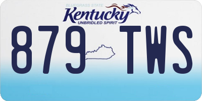 KY license plate 879TWS