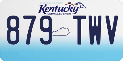 KY license plate 879TWV