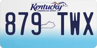 KY license plate 879TWX