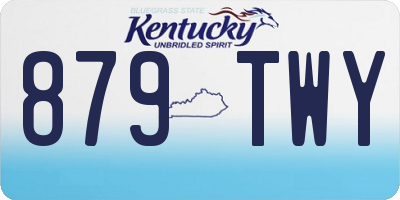 KY license plate 879TWY