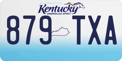 KY license plate 879TXA