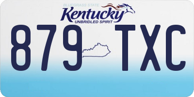 KY license plate 879TXC