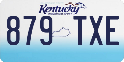 KY license plate 879TXE