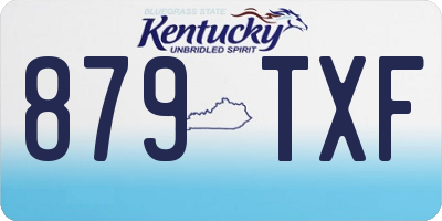 KY license plate 879TXF