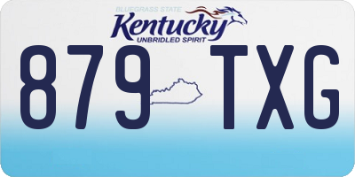 KY license plate 879TXG
