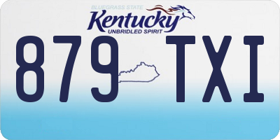 KY license plate 879TXI