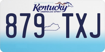 KY license plate 879TXJ