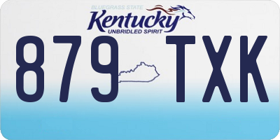 KY license plate 879TXK
