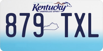 KY license plate 879TXL