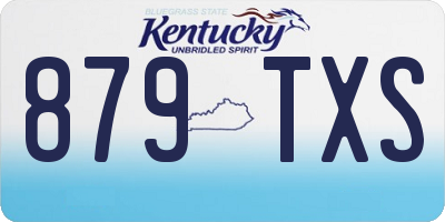 KY license plate 879TXS