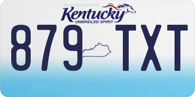 KY license plate 879TXT