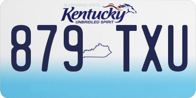 KY license plate 879TXU