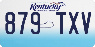 KY license plate 879TXV