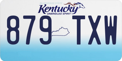 KY license plate 879TXW