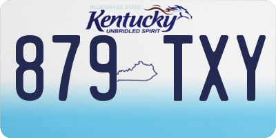 KY license plate 879TXY