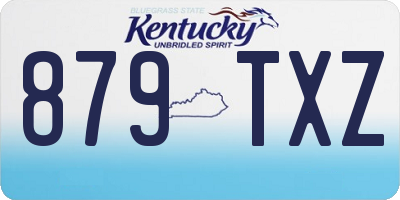 KY license plate 879TXZ