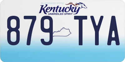 KY license plate 879TYA