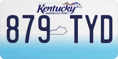 KY license plate 879TYD