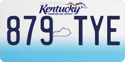 KY license plate 879TYE