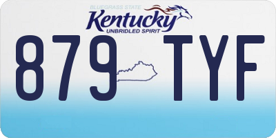 KY license plate 879TYF