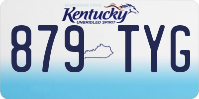 KY license plate 879TYG
