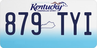 KY license plate 879TYI
