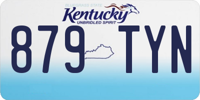 KY license plate 879TYN