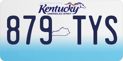 KY license plate 879TYS