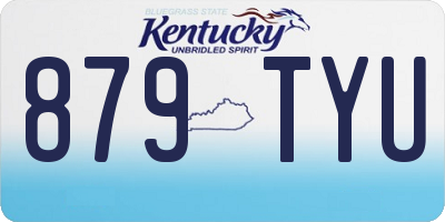 KY license plate 879TYU