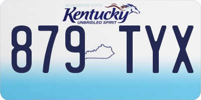 KY license plate 879TYX