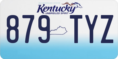 KY license plate 879TYZ