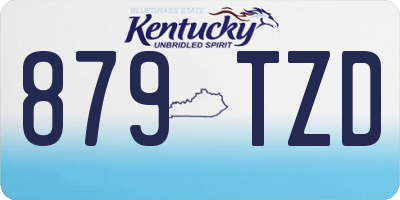KY license plate 879TZD