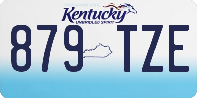 KY license plate 879TZE