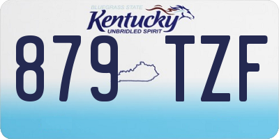 KY license plate 879TZF