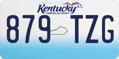 KY license plate 879TZG