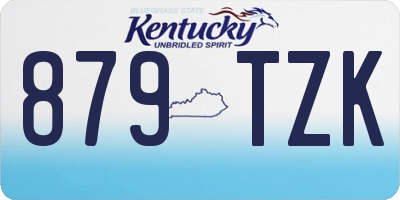 KY license plate 879TZK